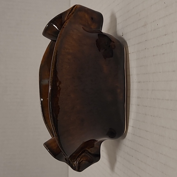 Signed Hilborn Canadian Studio Pottery Brown Pinch Bowl - Picture 4 of 16